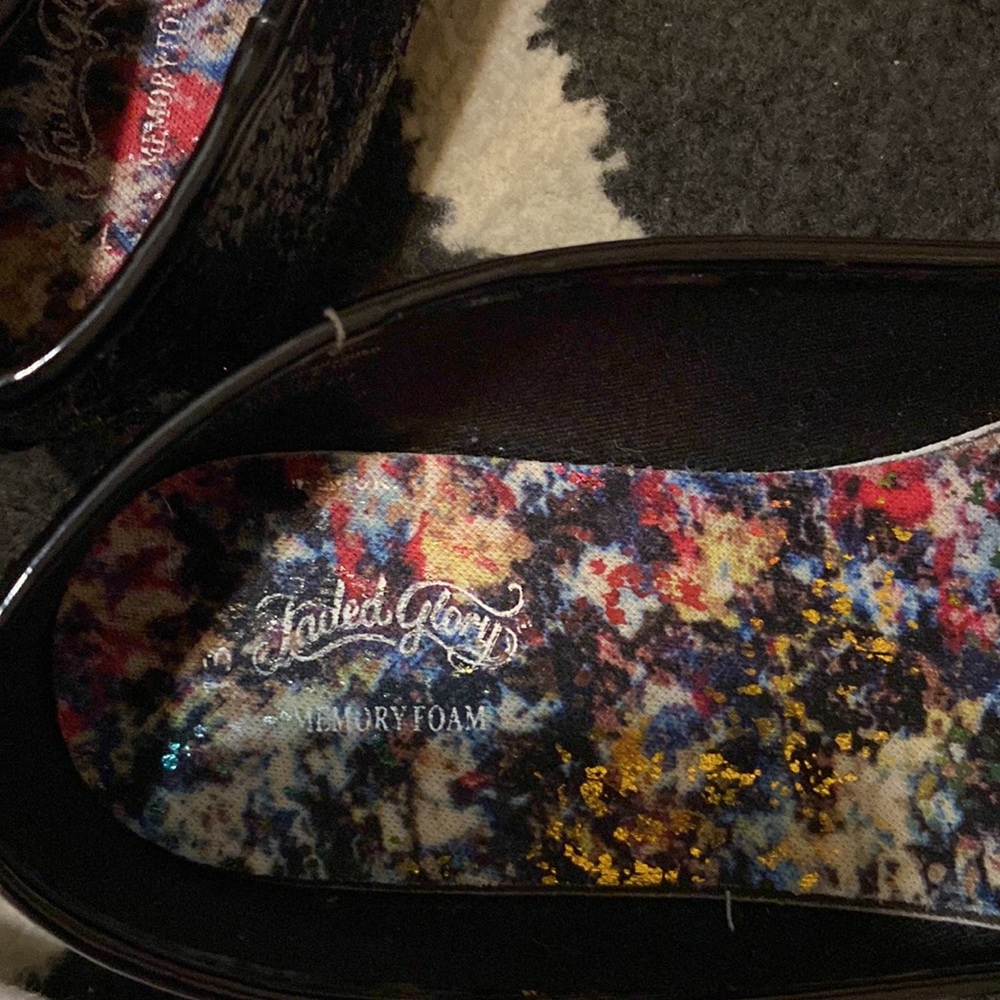 Glitter sequins flat shoe with tie - Picture 4 of 6